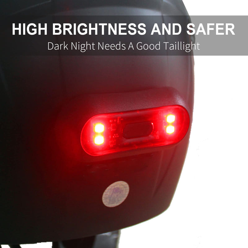 JIAN BOLAND LED Helmet Light,Motorcycle Helmet Brake Light Rechargeable Bike Rear Red Safety Warning Light for Night Riding, IPX6 Waterproof & Extra Velcro - BeesActive Australia