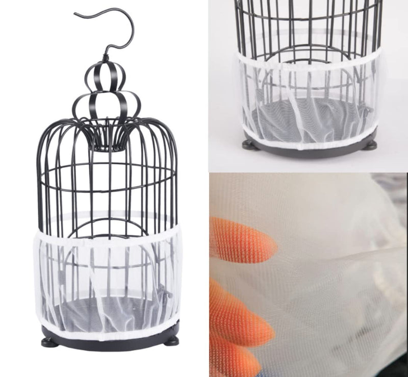 Pssopp Bird Cage Cover Durable Breathable Washable Mesh Seed Catcher Seed Catcher Guard Net Cover Large Size Bird Cage Good Night Cover (4 Colors) #3 - BeesActive Australia