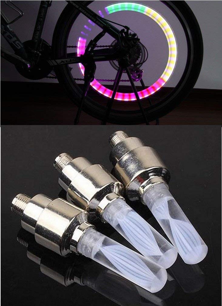 WIROJ 20 PCS of Led Flash Tyre Wheel Valve Cap Light for Car Bike Bicycle Motorbicycle Wheel Light Tire (4 x Red, 4 x Yellow, 4 x Blue, 4 x Green, 4 x Colorful) - BeesActive Australia