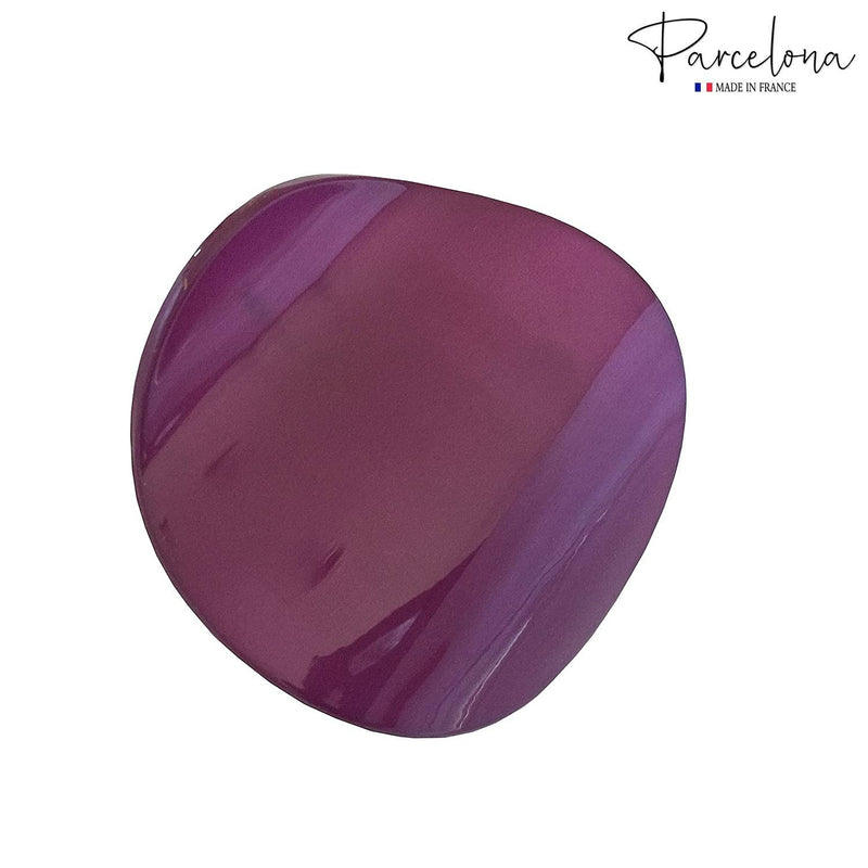 Parcelona France Onde Purple Plum Small 2 3/4" Celluloid Made in France Side Slide in Secure Grip Hair Updo Hinge Duck Hair Claw Clamp for Women and Girls - BeesActive Australia