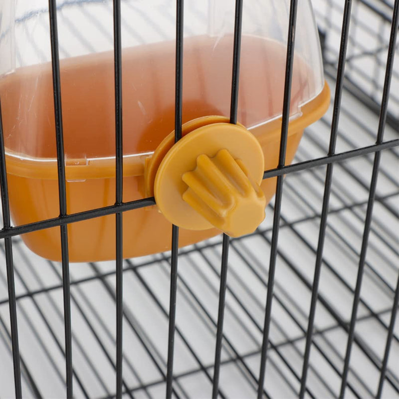 2 Pcs Small Bird Slot Feeder No Mess Cage Hanging Feeder Cup Plastic Food Feeding Box - BeesActive Australia