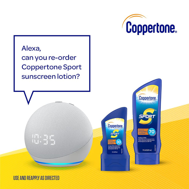 Coppertone SPORT SPF 30 Sunscreen Lotion, Sport Sunscreen, Water Resistant, Broad Spectrum UVA/UVB Protection,  SPF 30, (7 fl. oz.) - BeesActive Australia