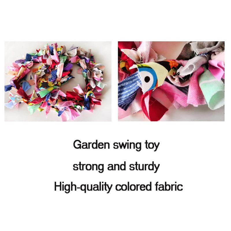 Litewoo Parrot Swing Toy Colorful Cotton Rope Bird Chew Toy for Play and Grooming for Small to Medium Birds Budgie Parakeet Cockatiel Macaw Parakeet Conure Lovebird Swing 2 - BeesActive Australia