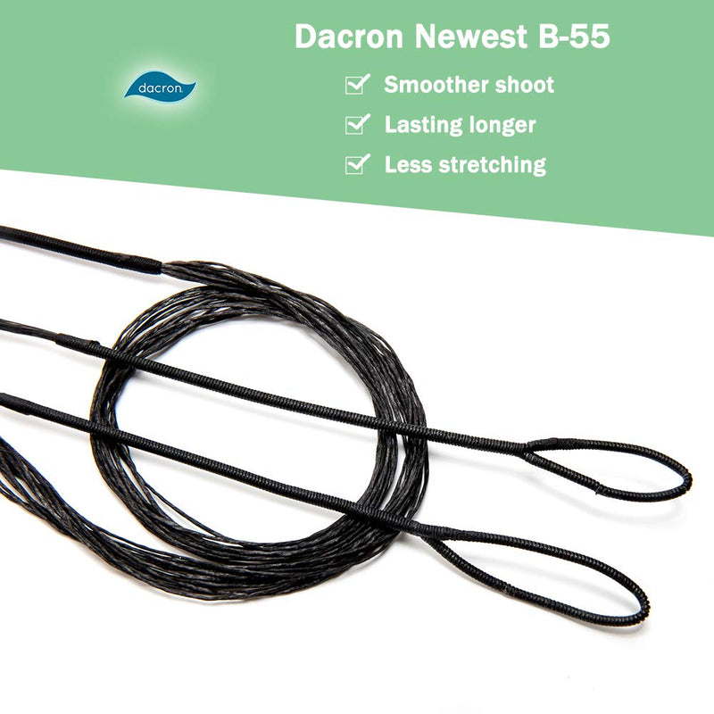 Deerseeker Dacron Bow String Set with 2 Nock Points 12/14/16 Strands 48-70 inches for Traditional Longbow Recurve Bow Replacement Bowstring AMO 48"(actual length 44") 12 Strands - BeesActive Australia