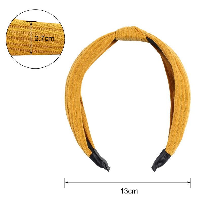 URAQT Headbands for Women, 6 Packs Fabric Hair Band, Wide Plain Headbands Elastic Head Wrap Cute Knot Hair Accessories for Women and Girls - BeesActive Australia