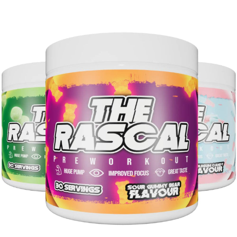 The Rascal - High Stimulant Pre Workout | Great Tasting | 246g | 30 Servings | 3 Flavours (Bubblegum Candy) - BeesActive Australia