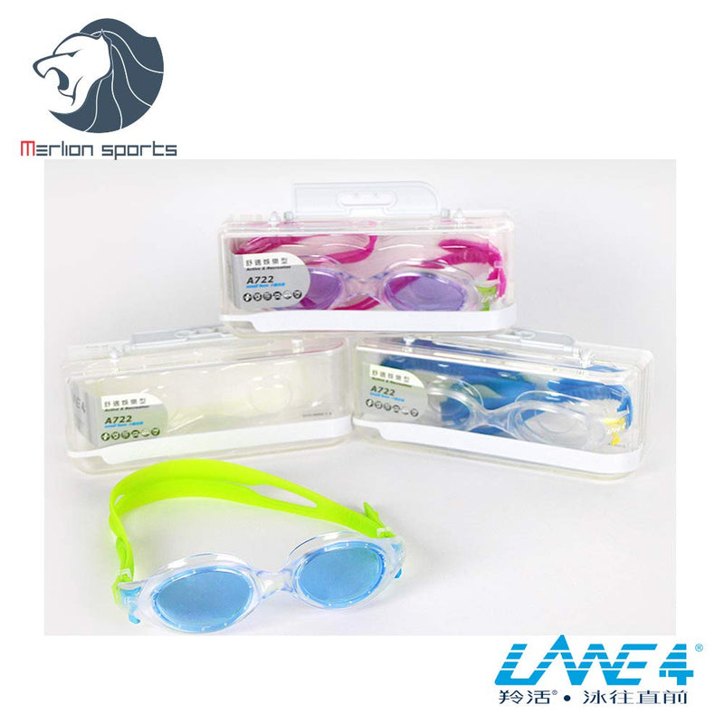 LANE4 Junior Swim Goggle A722 for Children IE-72220 Ppl - BeesActive Australia