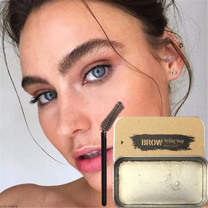 3D Feathery Brows Makeup Balm Styling Brows Soap Kit,Eyebrows Styling Soap,Brows Shaping Soap,Excellent Stereotypes,Long-lasting Eyebrow Enhancer Gel (1 PACK) - BeesActive Australia