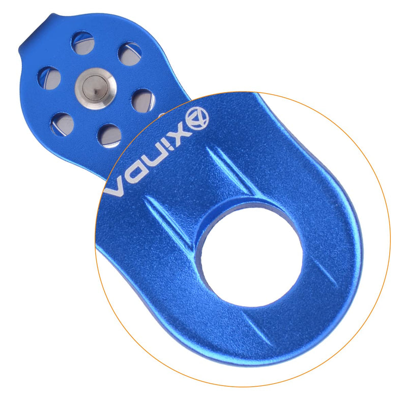 TRIWONDER 20kN Climbing Pulley Rescue Pulley Single Sheave Aluminum Fixed Eye Rock Rope Pulley Blue - BeesActive Australia