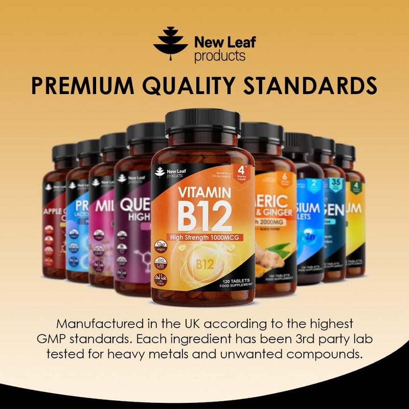 Vitamin B12 High Strength Tablets - 1000mcg Vegan B12 Vitamin Methylcobalamin Supplement � Contributes to The Reduction of Tiredness and Fatigue & Immune Energy Support Made in the UK (4 Month Supply) - BeesActive Australia