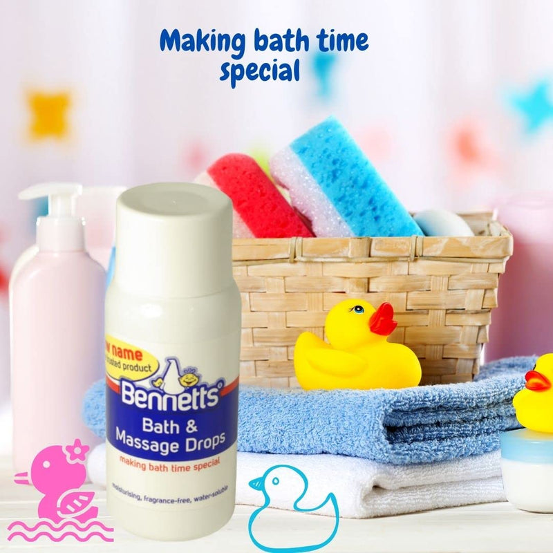 Bennetts Aqueous Bath and Massage Oil for Soft and Smooth Skin - Moisturises and Protects Delicate Skin -Ideal for Dry and Eczema Prone Skin -200ml - BeesActive Australia
