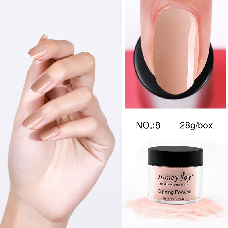 28g/Box Fine Dipping Powder Nude Color, Bare, Naked Color, Without Lamp Cure Nails Dip Powder Summer Gel Nail Color Powder Natural Dry, Even & Smooth Finishing (no.8) no.8 - BeesActive Australia