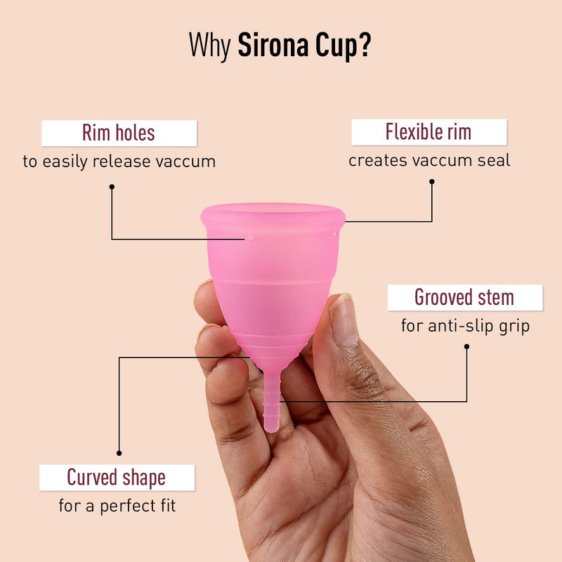 Sirona Reusable Menstrual Cup | Reusable Period Cup | Tampon and Pad Alternative | Heavy Flow (Medium) 1 count (Pack of 1) - BeesActive Australia