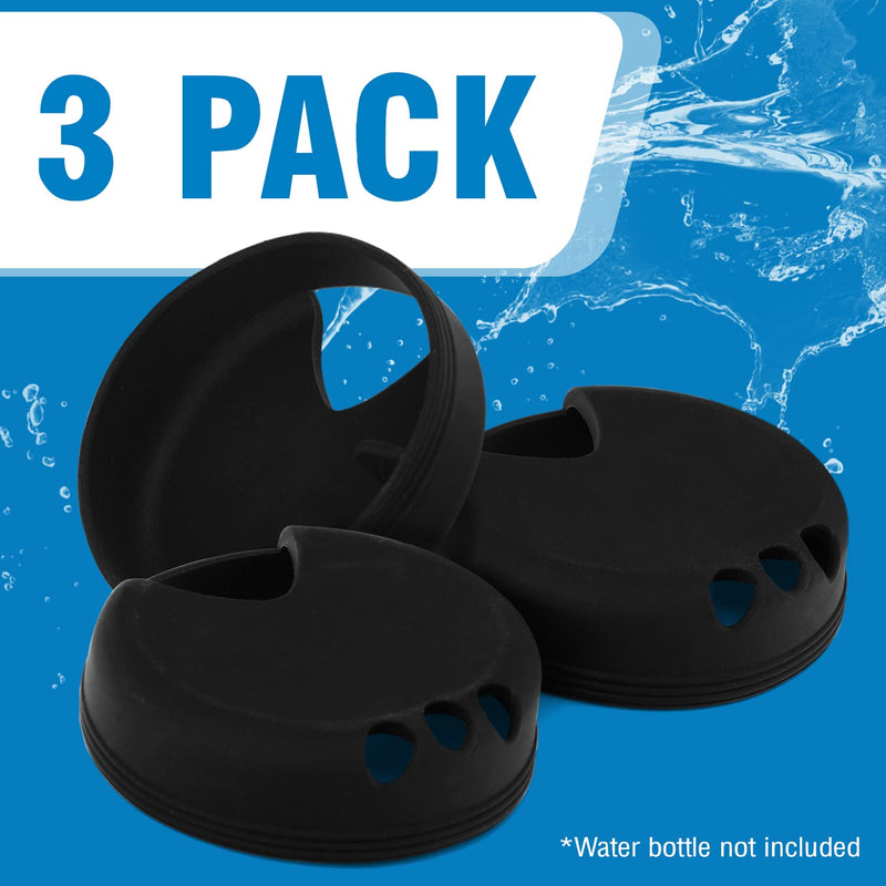 IMPRESA [3 Pack] Silicone Mouth Splash Guard fits Nalgene Wide Mouth Lid Water Bottles Accessory Intended for Nalgene Splashguard to be Spill-Free Guards for Nalgene Accessories - BeesActive Australia