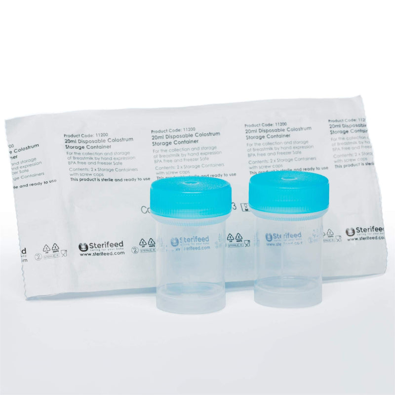 Sterifeed Colostrum Collection and Storage Containers x 4, Leakproof, Freezer Safe, 100% BPA Free - BeesActive Australia