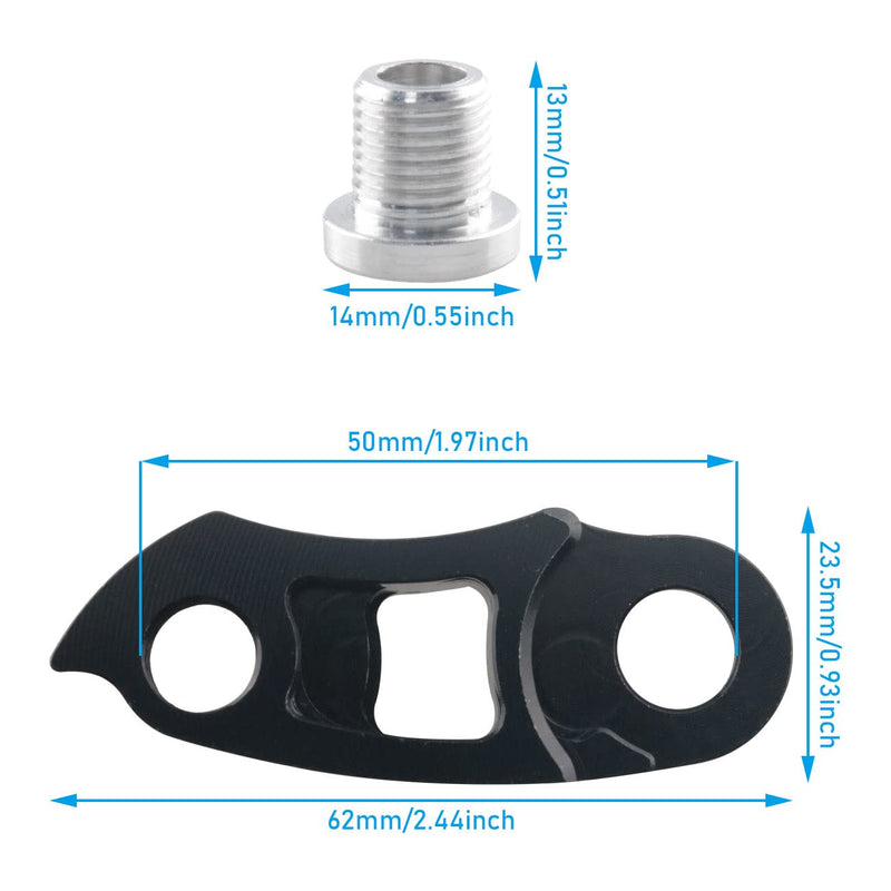 WHYHKJ Bicycle Rear Derailleur Hanger Extension 32T/36T/40T/42T/44T/46T/50T/52T/56T MTB Mountain Road Bike Speed Change Frame Gear Tail Hook Extender, Black - BeesActive Australia