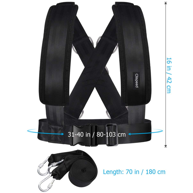 CLISPEED Fitness Sled Harness Workout Harness Exercise Speed Trainer with Pull Strap for Resistance Training - BeesActive Australia