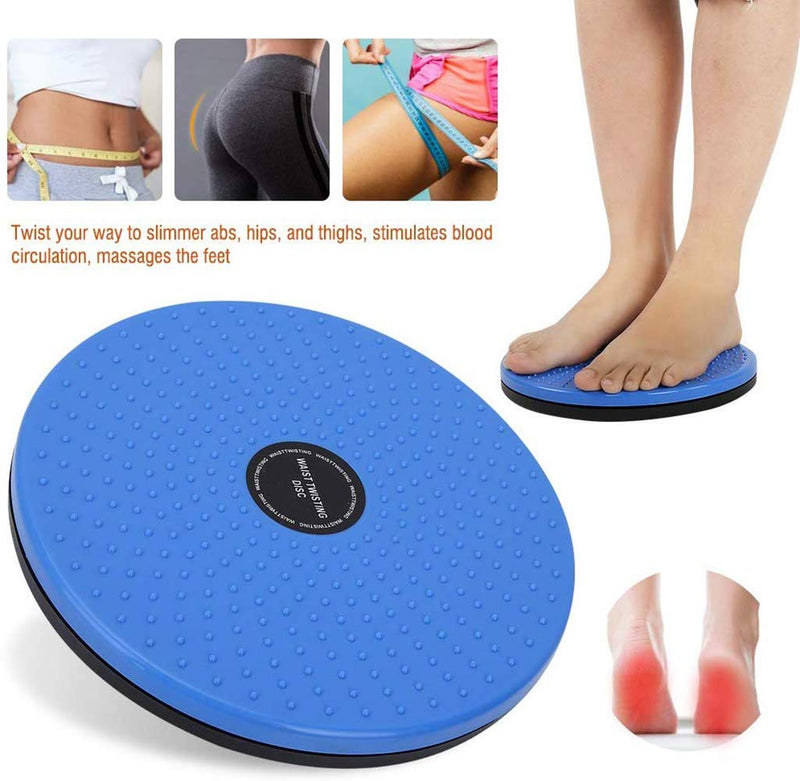 LISSO Twisting Waist Disc, Body Shaping Twisting Waist Machine Rotating Board Female Twister Exercise Sports Equipment Aerobic Exercise Foot Massage Blue - BeesActive Australia