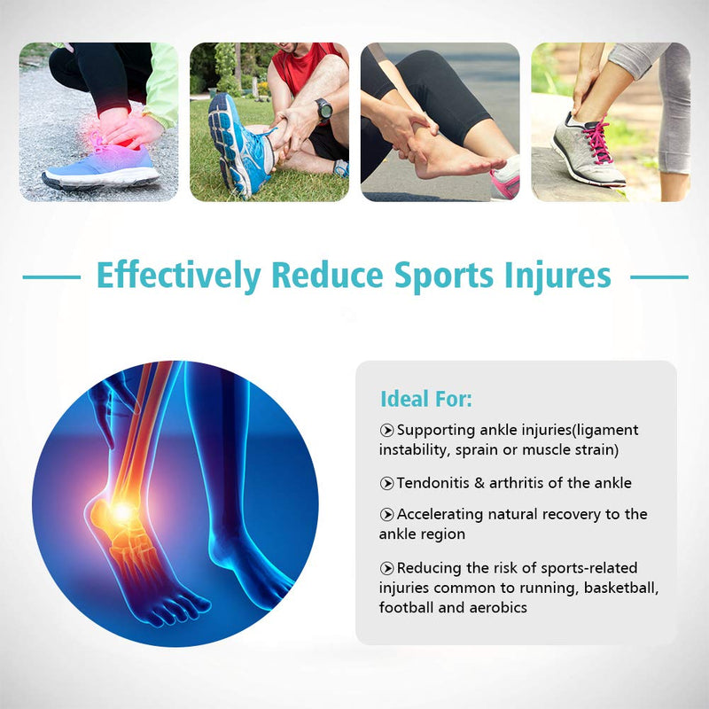 Yosoo Health Gear Adjustable Ankle Brace Breathable Nylon Material Super Elastic Sleeve for Acute Injury Rehabilitation, Effective Relief for Chronic Ankle Pain, Arthritis, Tendonitis One Size Ankle Brace 01 - BeesActive Australia