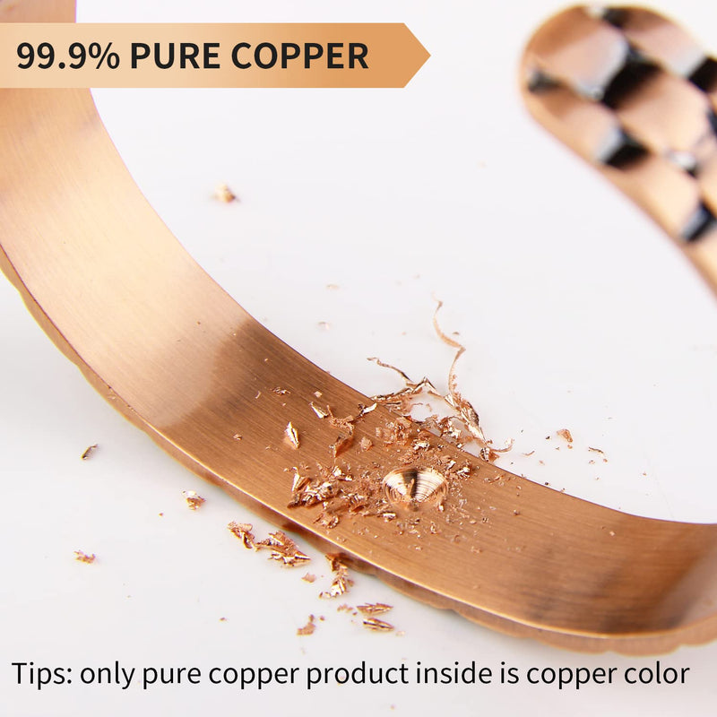 MagEnergy Mens Copper Bracelet 99.9% Pure Copper Magnetic Bracelet with 6 Powerful Magnets with Jewelry Gift Box - BeesActive Australia