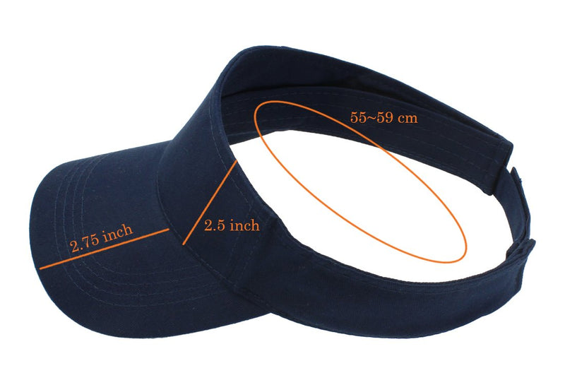 Top Level Sun Sports Visor Men Women - One Size Cap Hat Navy - BeesActive Australia