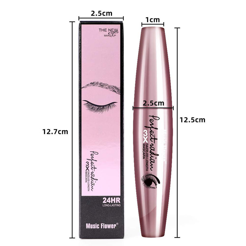 Music Flower Mascara Black Lengthening Thick Curling Eye Makeup Long lasting Smudge-proof Eyelash - BeesActive Australia