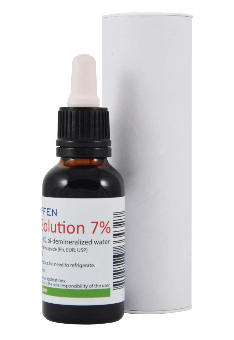 7% Lugols Iodine Solution 1 Oz - 30 ml | 21% Lugol's liquid formulation | Made with 7 Percent Iodine and 14% Potassium Iodide | Heiltropfen� - BeesActive Australia
