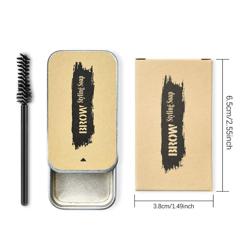 2PCS Eyebrow Soap Kit,Brows Styling Soap,Long Lasting Waterproof Smudge Proof Eyebrow Styling Pomade for Natural Brows, 4D Feathery Brows Makeup Balm - BeesActive Australia