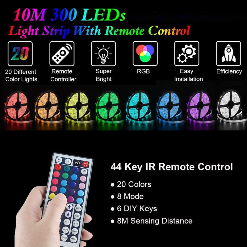 Vbakor Led Strip Lights Boat Lights, 12V Flexible RGB Strip Lights, IP65 Waterproof Boat Deck Lighting, Color Changing Marine Lights for Jon Bass Boat Sailboat Kayak, Fishing Boat Lights 10M-32.8FT - BeesActive Australia