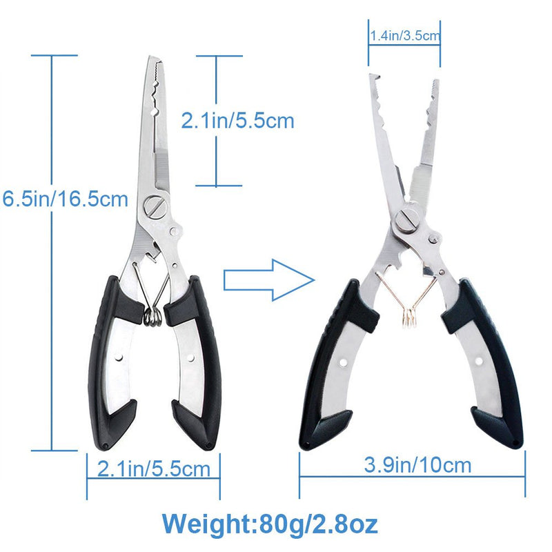 [AUSTRALIA] - Lix&Rix Rustproof Aluminum Fishing Hook Remover Extractor and Stainless Steel Fishing Pliers with Nylon Sheath Kits Hook Remover&Fishing Pliers 