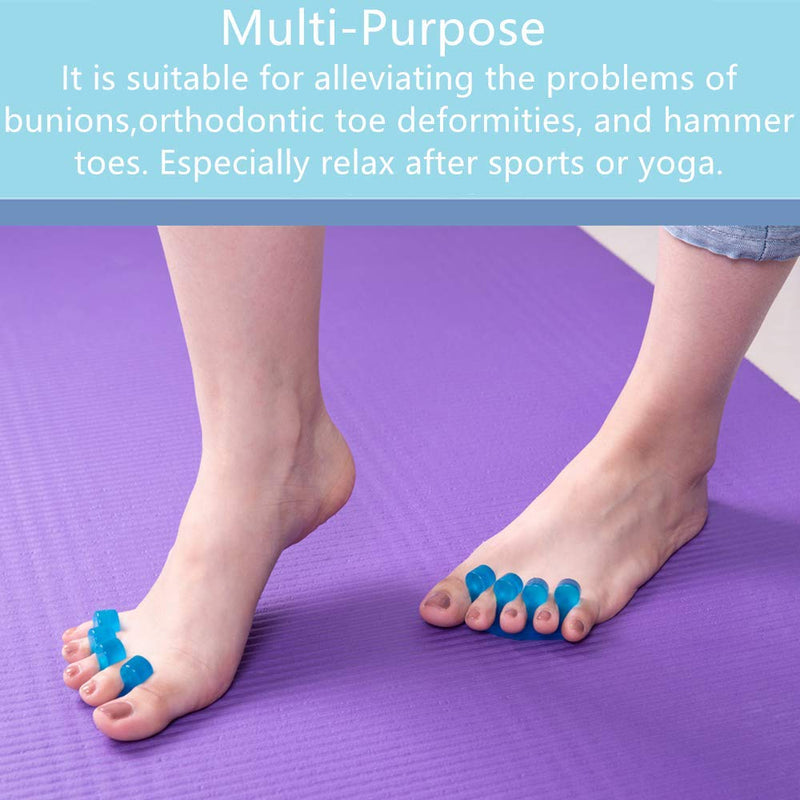 ZaxSota Toe Separators Pedicure, toe spacers for Nail Polish, Toenail Dividers to relieve orthopedic bunion, Repeatable Washable Toe Separators 2 Pairs Blue - BeesActive Australia