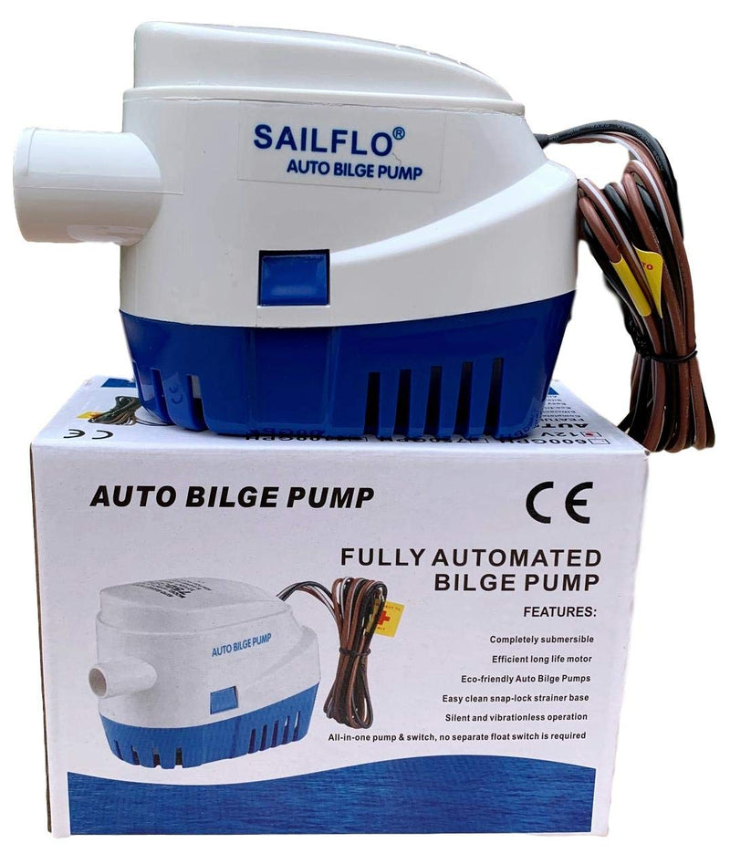 [AUSTRALIA] - SAILFLO Automatic Submersible Boat Bilge Water Pump 12v 1100gph Auto with Float Switch 1 1/8 inch (29mm) Outlet… 