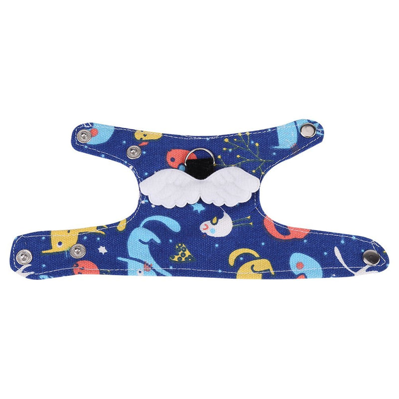 Squirrel Harness, Adjustable Cute Angle Wings Comfort Harness Vest Clothes with Leash Hamster Gerbil Rat Mouse Ferret Chinchilla Small Animal Walking Toy (Light Blue) - BeesActive Australia