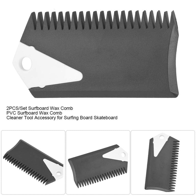 Keenso Surfboard Wax Comb,2PCS/Set PVC Surfboard Comb and Scraper Surfboard Surfing Wax Comb Remover for Surfing Board Skateboard - BeesActive Australia