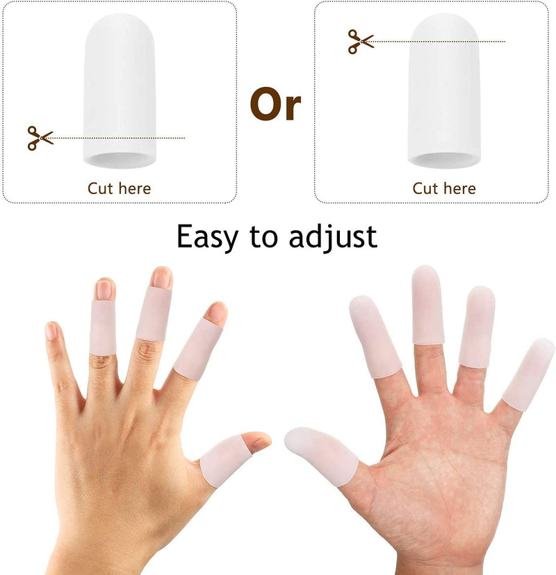 5pcs Silicone Finger Protector Thumbs Cover Fingertip Gloves Finger Cracking for Heat Cooking Baking Barbecue - BeesActive Australia