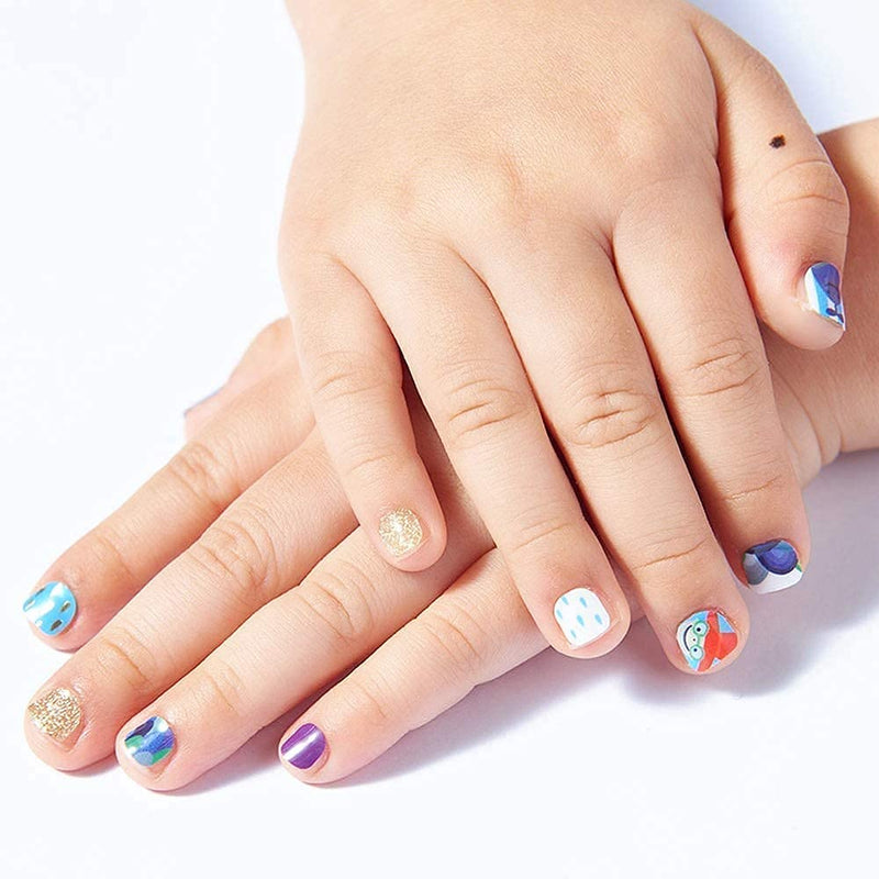 Petitwings Nail Stickers Wraps Decals Polish Self-Adhesive for Kid Girls Boys, a Nail File with an Artist Painting Post Card (Korean Made) (Tok Tok Tok) Tok Tok Tok - BeesActive Australia