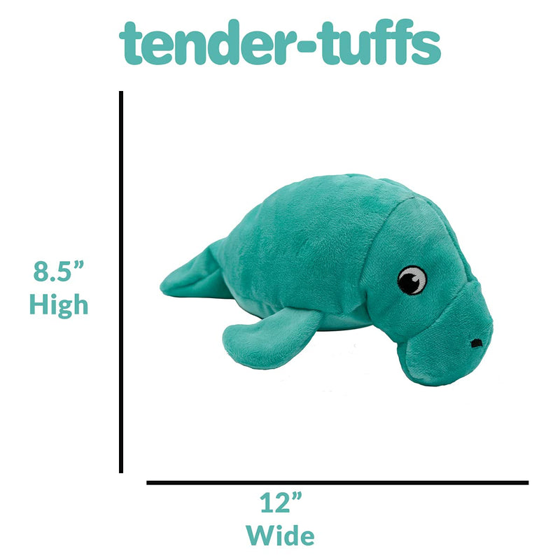 Snuggle Puppy Tender-Tuffs - Large Marine Stuffed Plush Manatee Toy - With Puncture Resistant Squeaker, Great for Big Dogs - BeesActive Australia