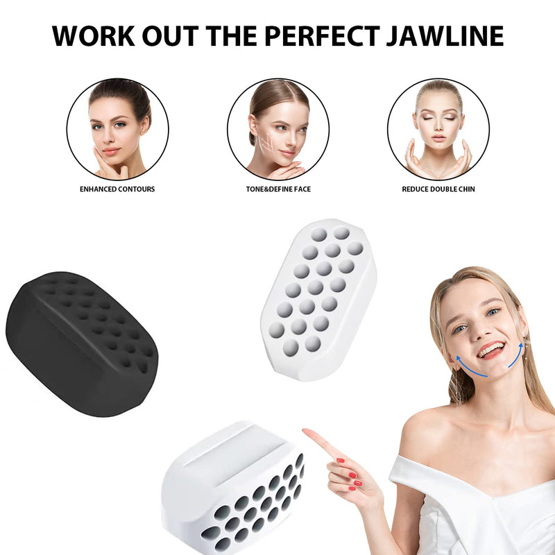 4 Piece Jaw Exercise, Jaw Line Muscle Trainer, Face Neck Chew Tool for Strengthening and Tightening Jaw Line and Neck - BeesActive Australia