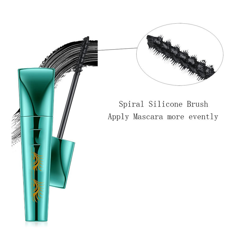 Extend Mascara Lash Mascara 3D Fiber Mascara Liquid Lash Mascara Thick Eyelash Long Lasting with 360 Degrees Spiral Brush Black - BeesActive Australia