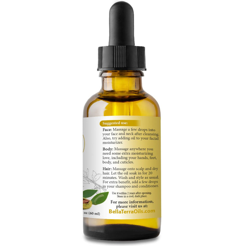 NEW Jojoba Oil. 2oz. Cold-pressed. Unrefined. Organic. 100% Pure. Anti-inflammatory. Hexane-free. Rejuvenates Skin. Softens Hair. Natural Moisturizer. For Hair, Skin, Nails, Beard, Stretch Marks. - BeesActive Australia