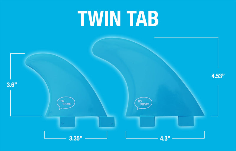 Ho Stevie! Fiberglass Reinforced Polymer Surfboard Fins - Quad (4 Fins) Twin Tab or Single Tab Sizes, with Fin Bag, Screws, Wax Comb and Fin Key Aqua - BeesActive Australia