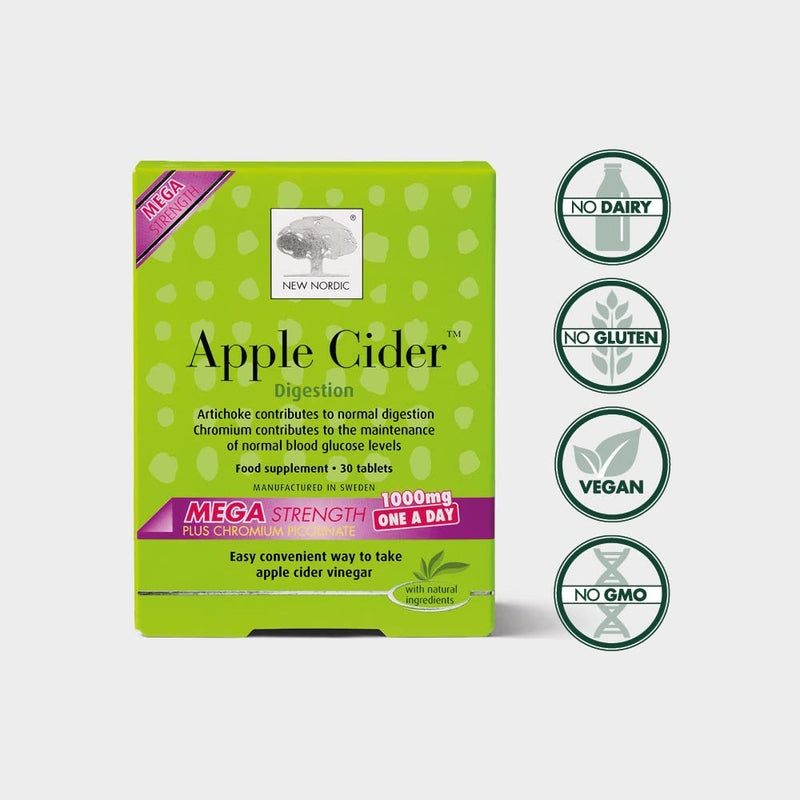 New Nordic Apple Cider Mega One a Day Tablets, Pack of 30 Apple Cider Mega - 30 Tablets - BeesActive Australia