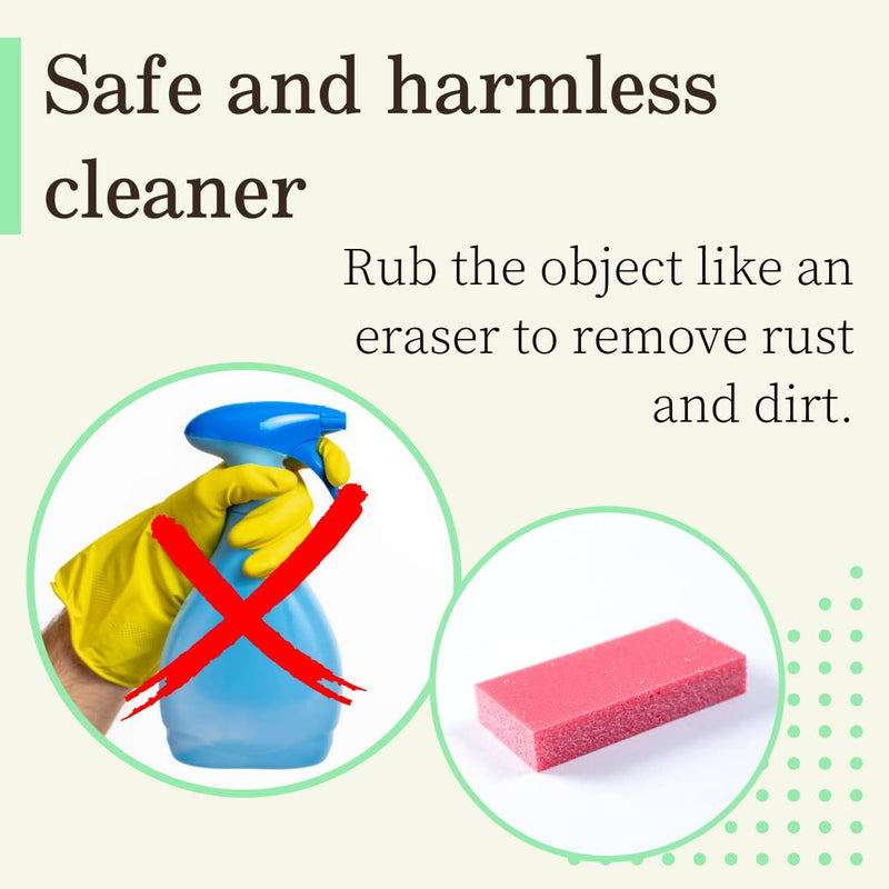 Rust Eraser for Knives Kitchen Stoves Wood Finish and Bicycles Multi Purpouse Cleaning Rubber Eraser Remover Dirt Stains (Extra coarse) Made in Japan, Set of 2 Pack of 2 Extra Coarse - BeesActive Australia