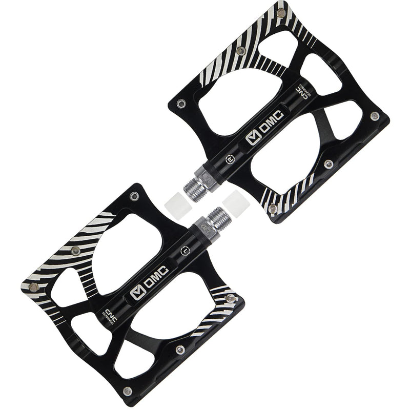 OMC MTB Mountain Bike Pedals 3 Bearing Non-Slip Lightweight Extruded Aluminum Alloy Bicycle Platform Pedals for BMX MTB 9/16" Black - BeesActive Australia
