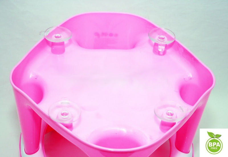 3 in 1 Baby Toddler Child Bath Support Seat Safety Bathing Safe Dinning Play BPA Free (Pink) PINK - BeesActive Australia