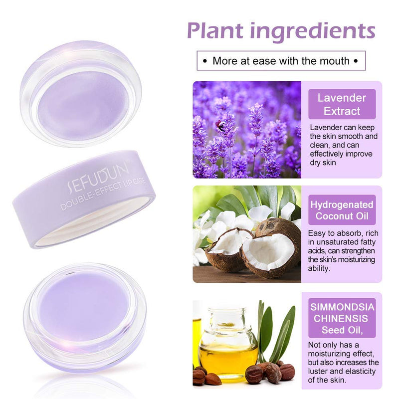 Lip Sleep Mask with Collagen Peptide, Lavender Lip Scrub Overnight Moisturizer for Lip Skin Care and Lip Treatment Repairs Dry, Chapped, Peeling, Cracked Lips(Lavender) - BeesActive Australia