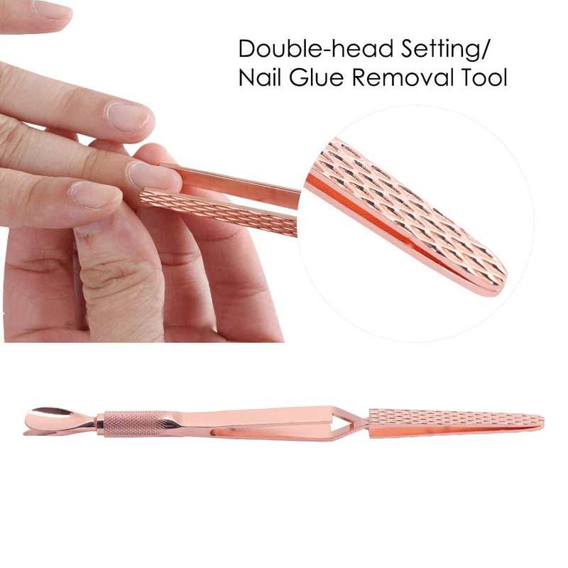 Stainless Steel Nail Shaping Clip,Multi-Functional Nail Tweezers Nail Glue Removal Clamp Nail Art Tool for Home and Professional Use(#1) - BeesActive Australia