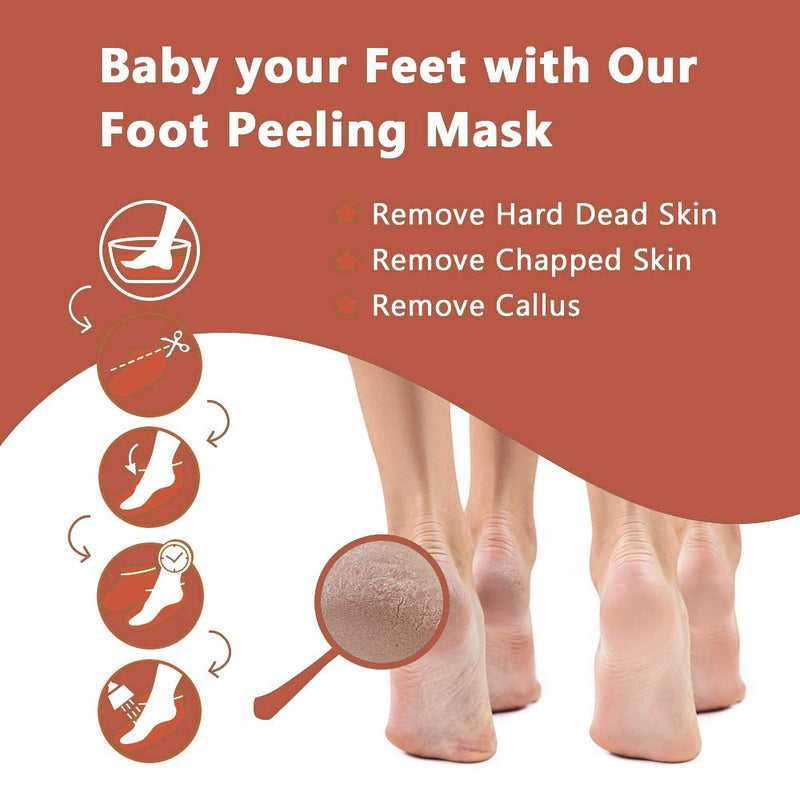 DAGEDA 3 Pack Foot Peel Mask, Lavender Tea Tree Coconut Natural Peeling Away Calluses and Dead Skin Cells, Remove Callus & Repair rough heals - Men Women - BeesActive Australia