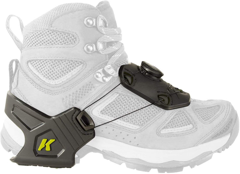 Korkers Ice Commuter Ice Cleats - Minimal and Lightweight - 11 Replaceable Steel Spikes - Black/Green Large-X-Large - BeesActive Australia