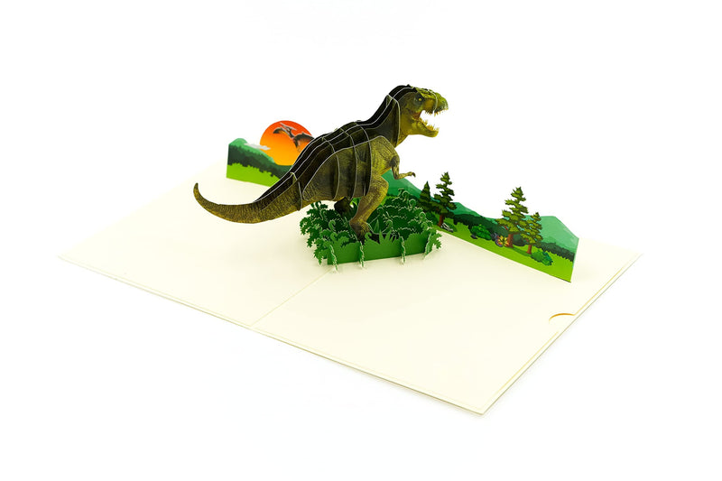 Rykamia Dinosaur Pop Up Card, Blank Dinosaur Card for All Occasions, Dinosaur Birthday Pop Up Card, Dinosaur Thank You Card, Jungle Card for Kids, Dinosaur Card for Grandson, Preschool Birthday Card - BeesActive Australia